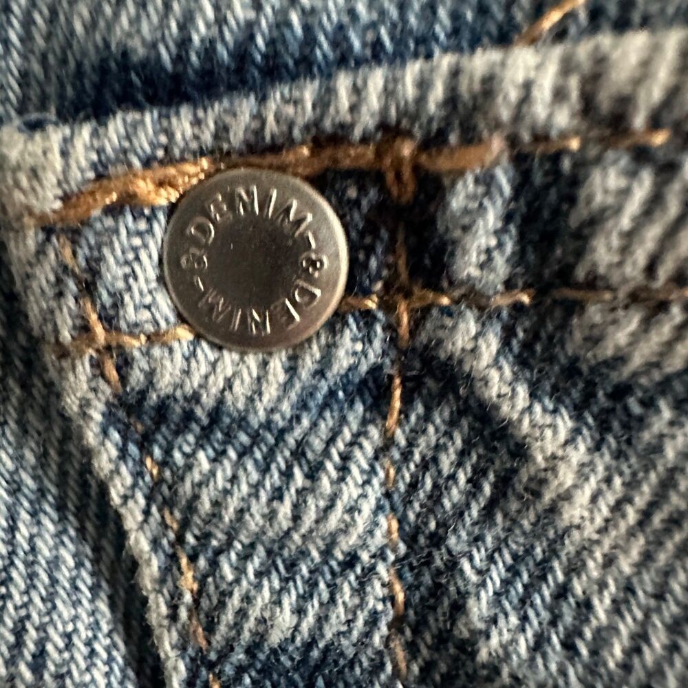 h&m distressed boyfriend jeans size 16 y2k grunge relaxed fit raw hem button fly - Picture 5 of 9